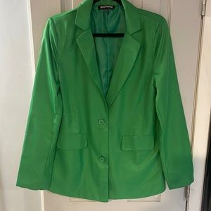 Missguided, green blazer, size small